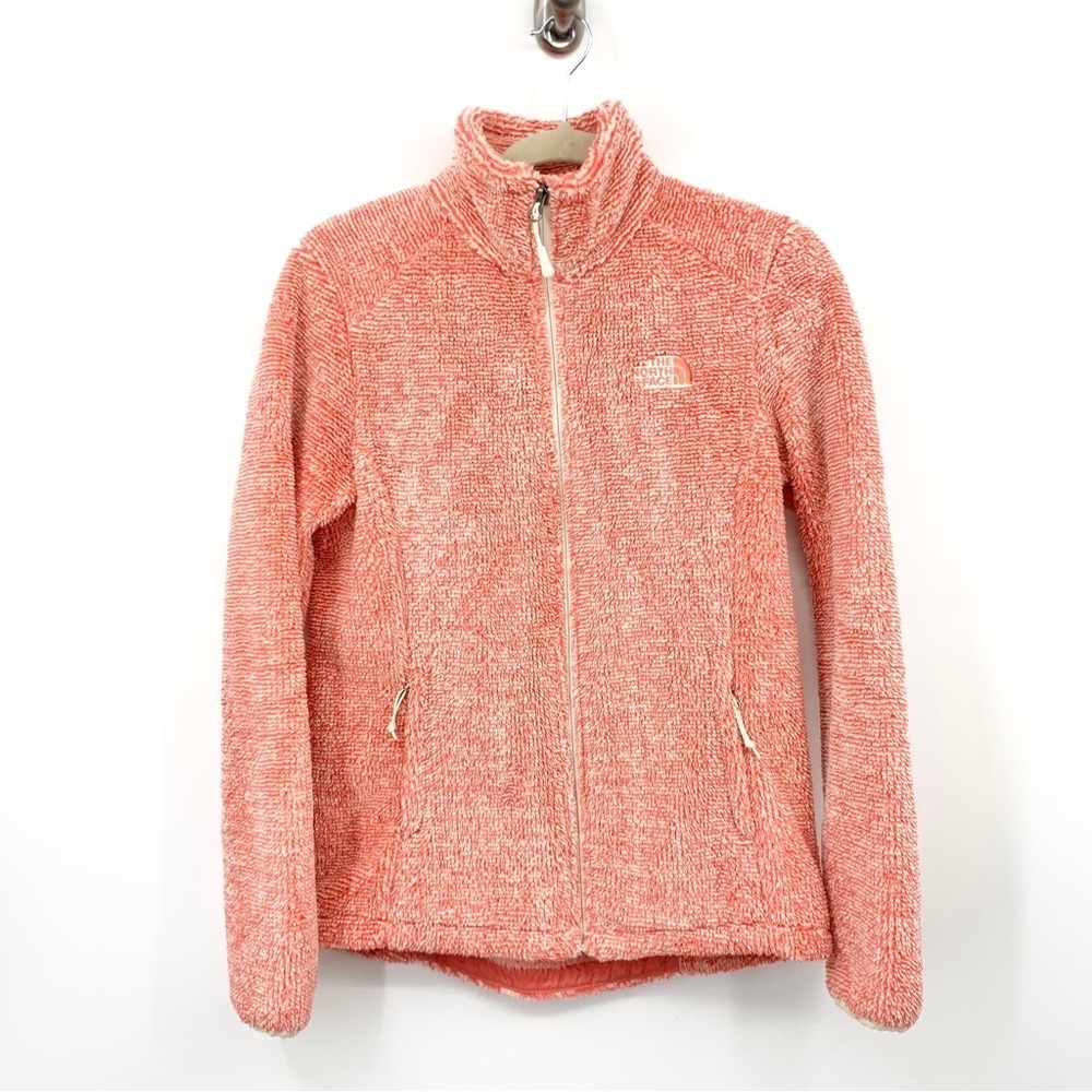The North Face Women Size Small Jacket‎ Red Osito Fleece Coat Zip Front Sherpa